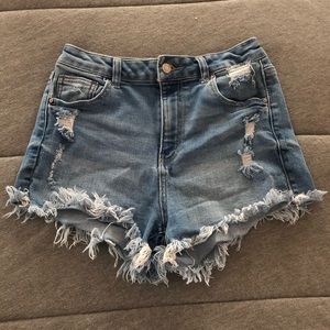 High Waist Denim Shorts